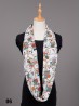 OWL & BRANCH PRINT LOOP SCARF